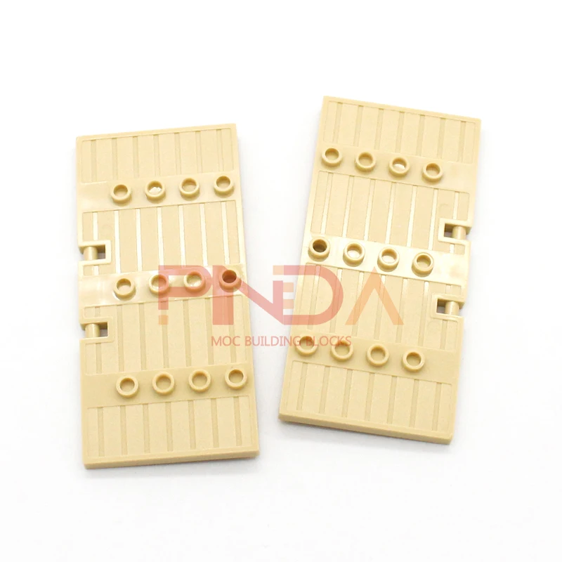 4 قطعة MOC لغز الجسيمات 87601 نصف ورقة بوابة خشبية كبيرة اللبنات بوابة خشبية ، القلعة القديمة ، برج القلعة ، بوابة المدينة