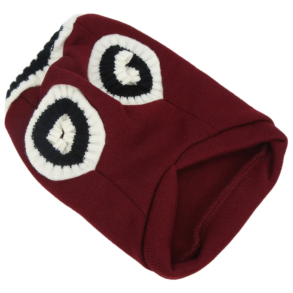 Red Pet Knitwear V-Neck Thick Fabric Dog Knitted Vest Knitting And Flocking Material Three Dimensional Tailoring Dog Warm Coat