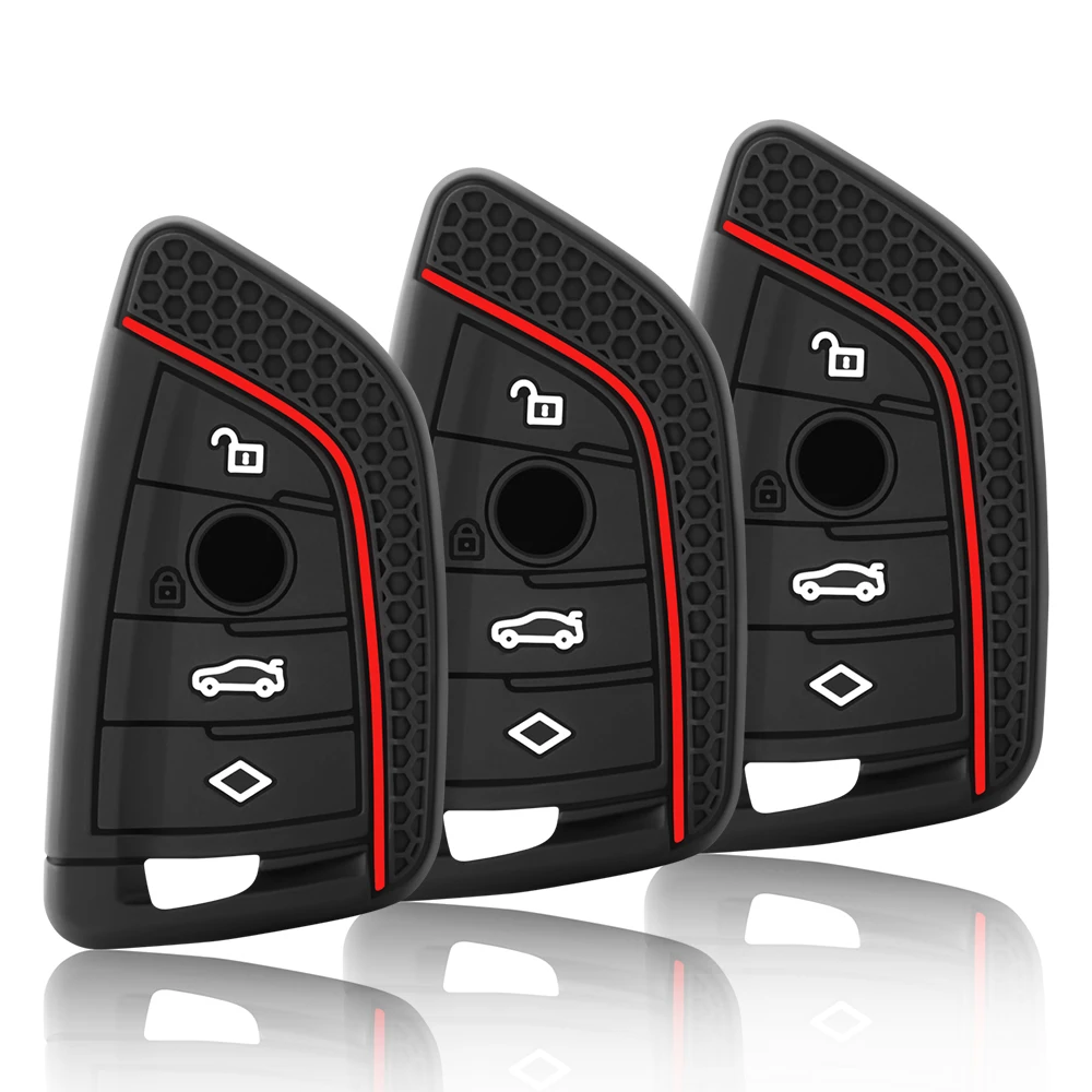 Funda de silicona para llave de coche, llavero, funda para llave para BMW X1 X3 X4 X5 X6 Series 1 2 3 5 7 G20 G02 G05 G31 G23 F34 F15 F40 IX3