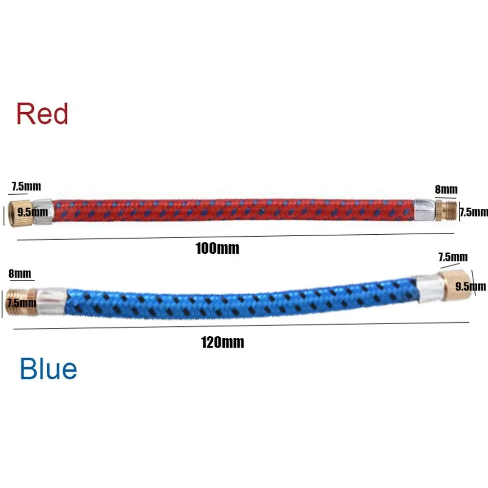 1Pc Pump Extension Hose Red//Blue Tube Pipe Cord Portable Bicycle Pumps Longer Use150Psi Schrader Bike Hose Adapter