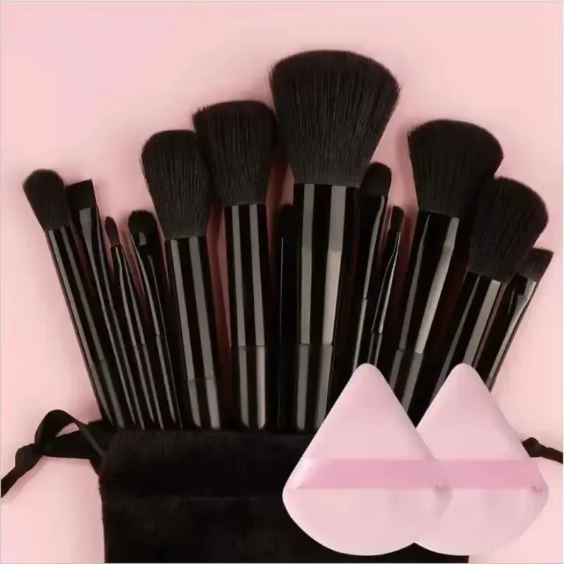 Juego de 13 Uds de brochas de maquillaje, esponja de maquillaje cosmética, herramienta de belleza, sombra de ojos, colorete, juego de brochas profesionales