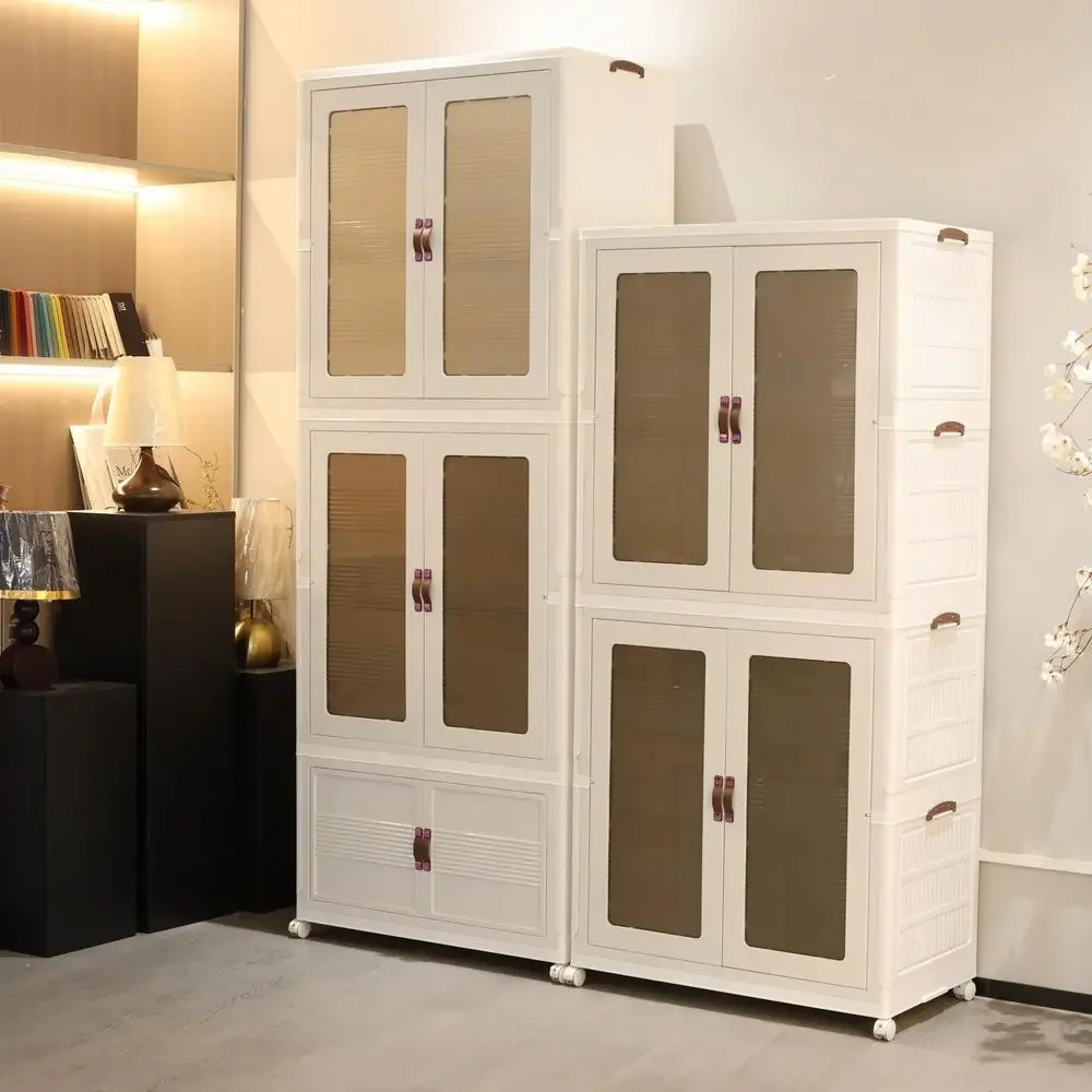 Modular Storage Cabinet Wardrobe System, MultiLayer Wardrobe Organizing Unit, Stackable Storage Rack, Independent Clothing Stor