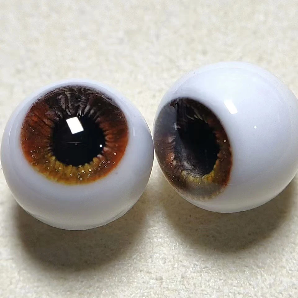 8mmドールアイズ レジン製 純円形眼球 小型 DIY手作りドールアクセサリー 眼球 BJDドール用 石膏製アイズ