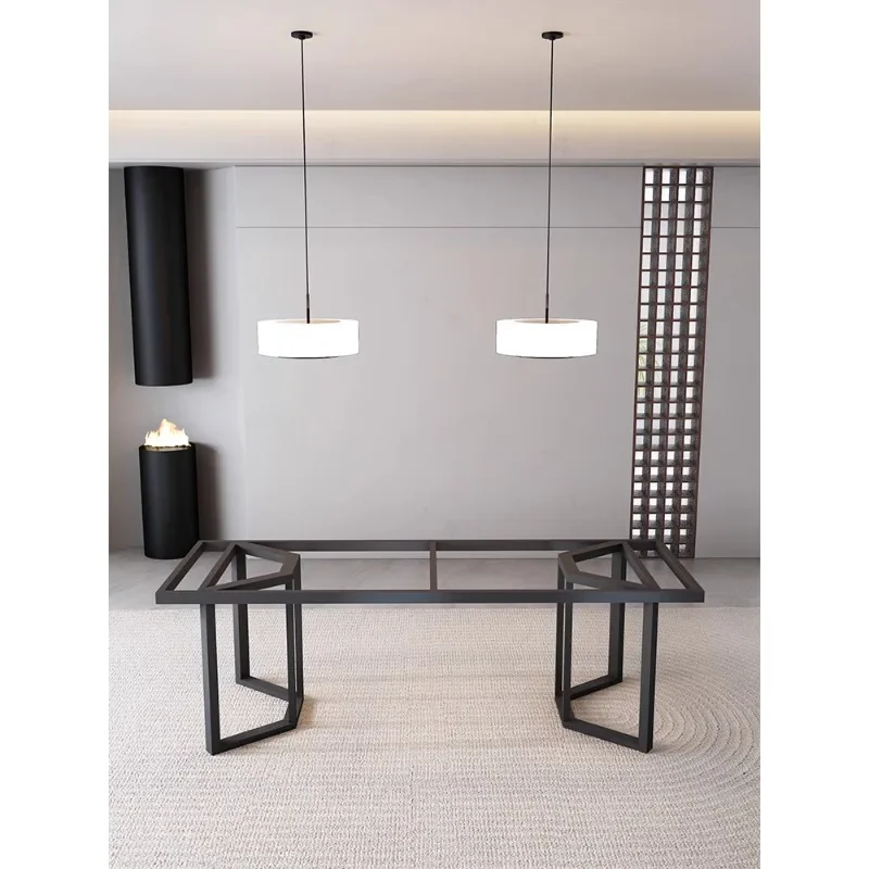 Nordic light luxury stainless steel  bracket marble rock slab table feet custom metal carbon steel table