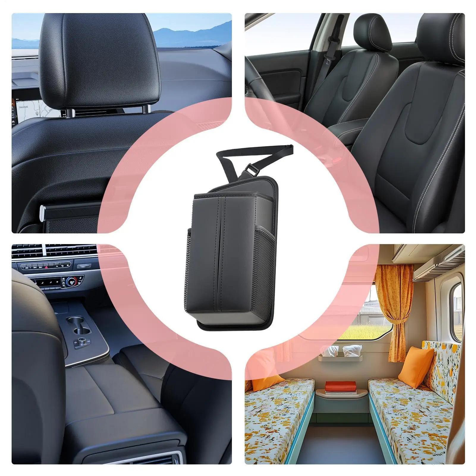 

Автомобильный держатель для салфеток, многоразовый карман для хранения, органайзер для автомобильного сиденья, коробка для салфеток для минивэна, дома на колесах, седана, грузовика, напитков, пивная клетка