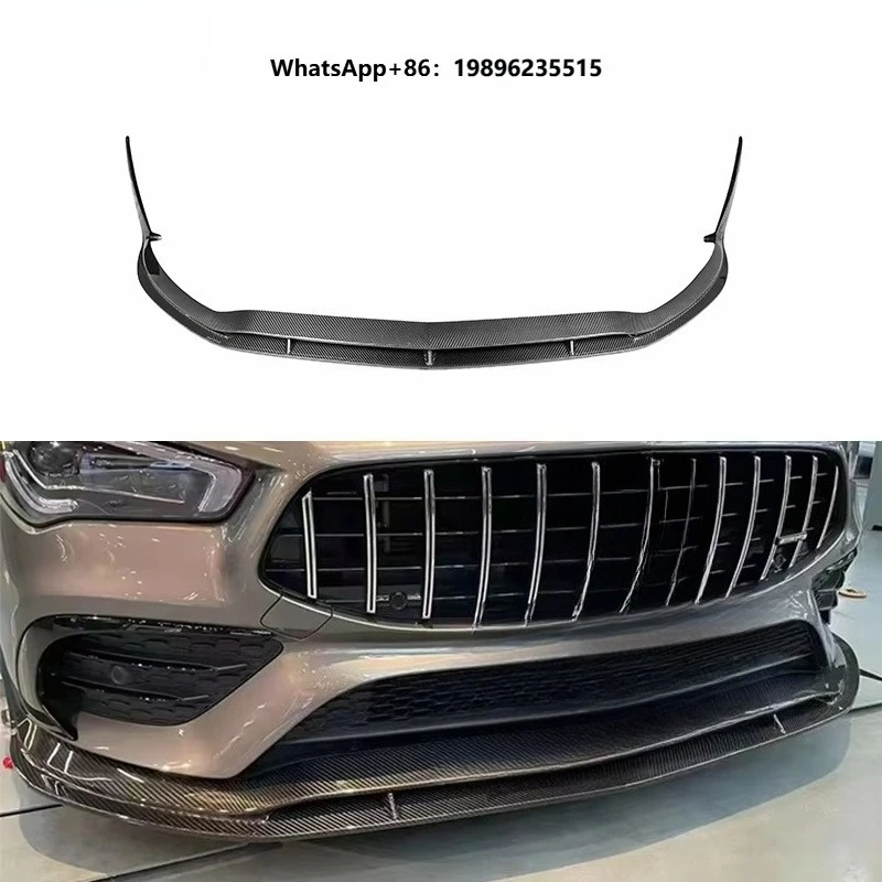 Dry Carbon Fiber Body Kit Front Lip Spoiler forCLA35 CLA200 CLA260 W118 C118