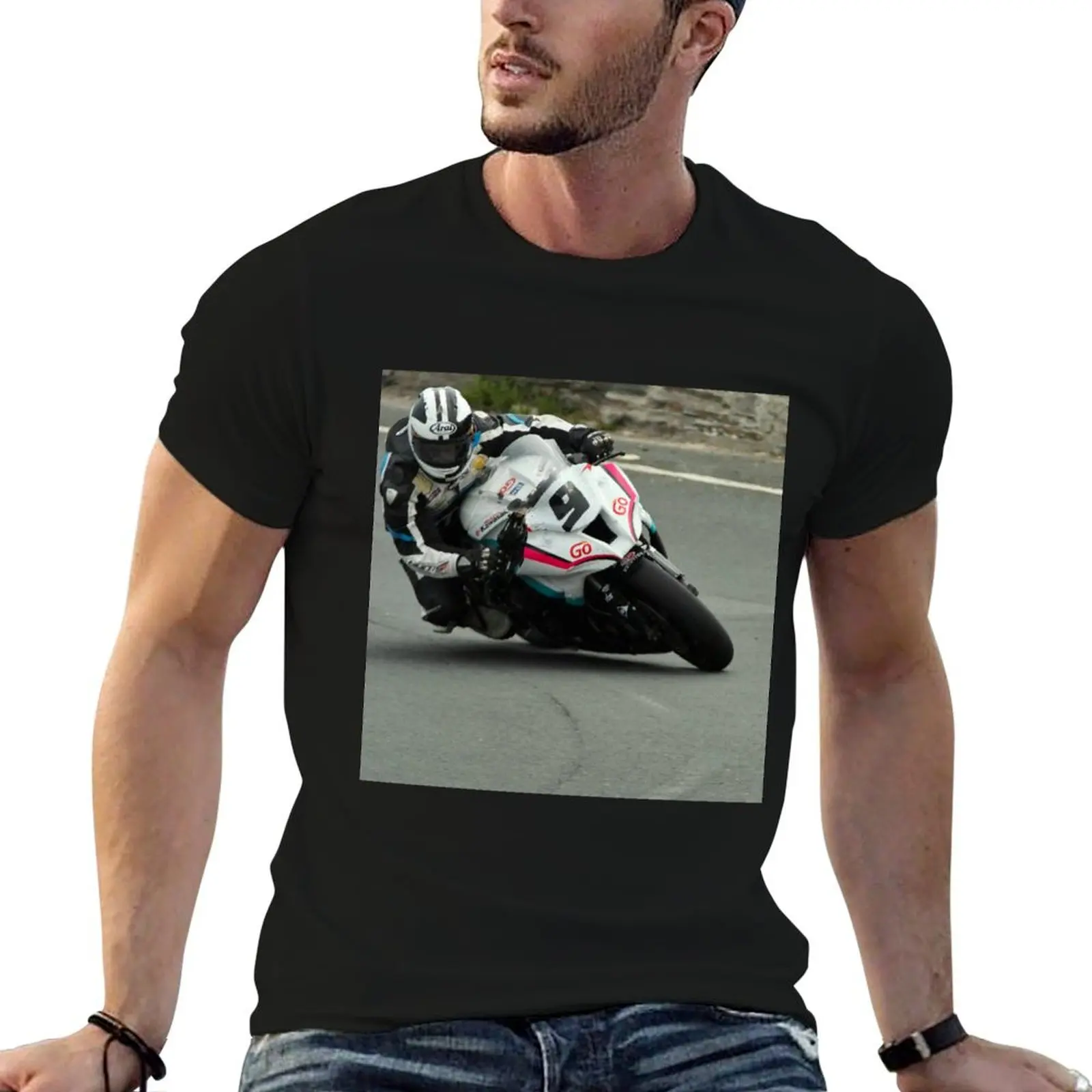 T-shirt Michael Dunlop moda coreana abbigliamento da strada ad asciugatura rapida top estivi magliette grafiche da uomo anime