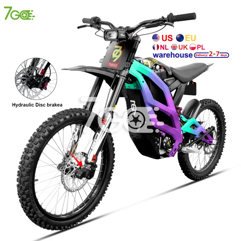 New electric dirt bike 72v 8000w powerful electric enduro motorcycle 35Ah battery off road racing edirt bike 79 BIKE