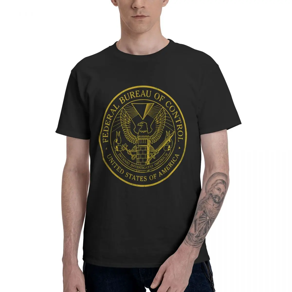 Fashion Federal Bureau Of Control T-Shirts Pure Cotton Round Neck Men T-Shirt Short Sleeve PlNovelty Tees Hoodie Four Seasons