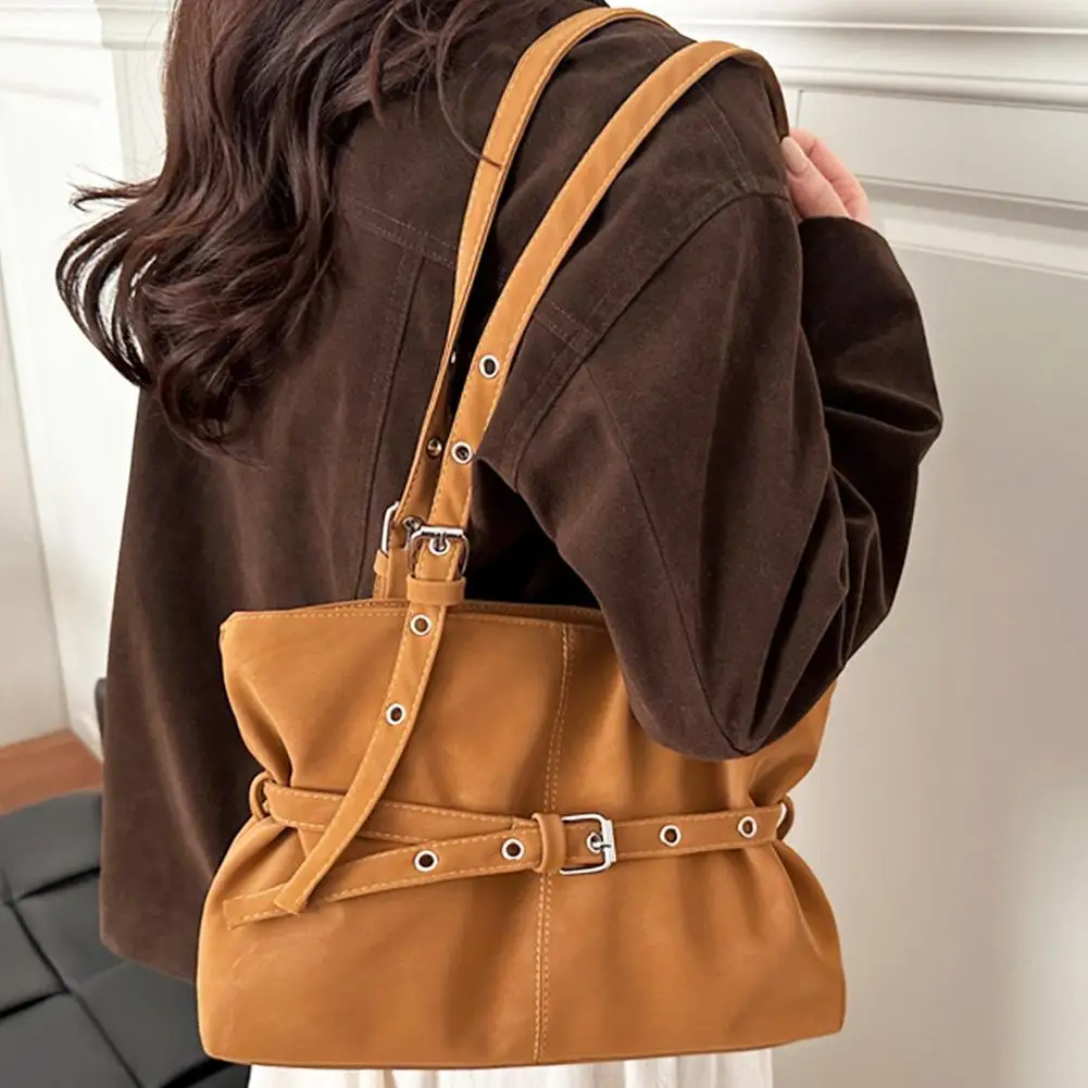 Large Capacity Women's Shoulder Bag Tote Commuter Bag Simple Vintage Cross-Border New Style Bag Versatile Sensation ﻿