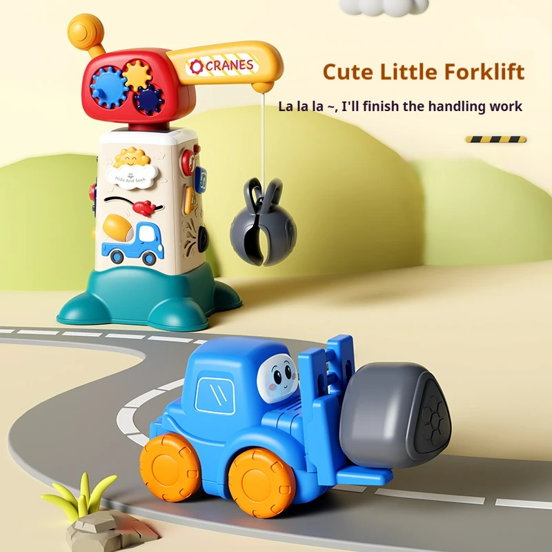 لعبة مركبة هندسية مع رافعة برج الضوء والموسيقى، نموذج بناء كلاسيكي، رافعة شوكية، لعبة سيارة للأولاد، مهارات حركية دقيقة، هدية عيد الميلاد #4