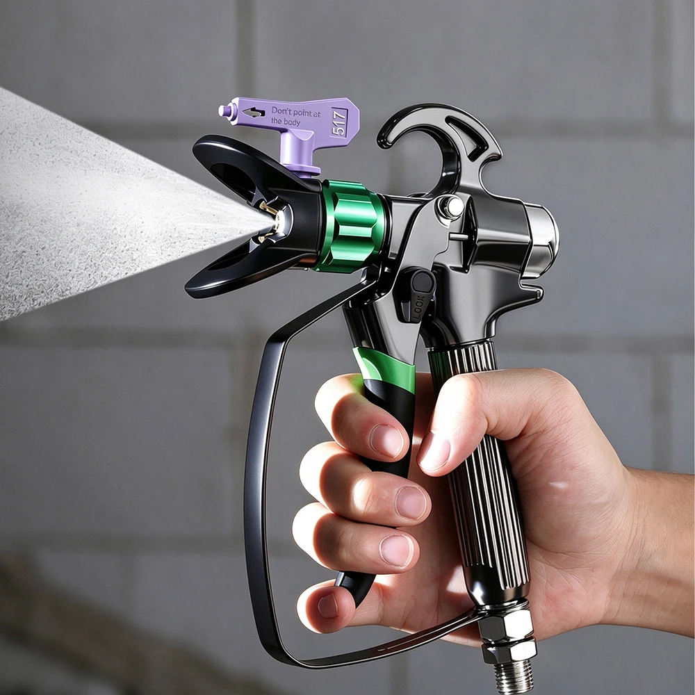 Airless Paint Spray Gun High Pressure 3600PSI Filter Free With Reversible Nozzle Tip For Latex Paint Sprayer
