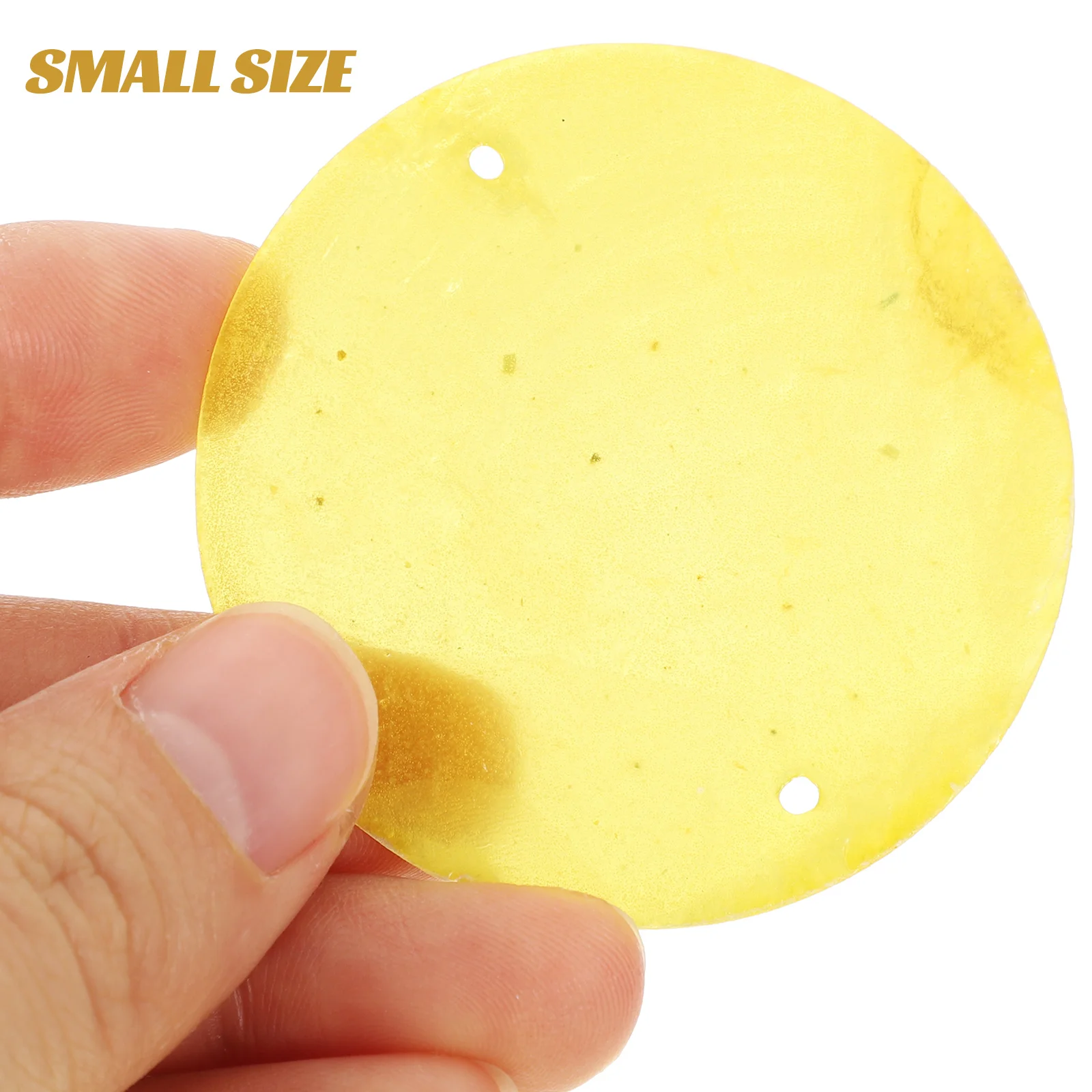 

100pcs 5cm Double Hole Round Shell Pieces Shallow Blue DIY Craft Accessories Jewelry Making Decorations Wind Chime Pendant