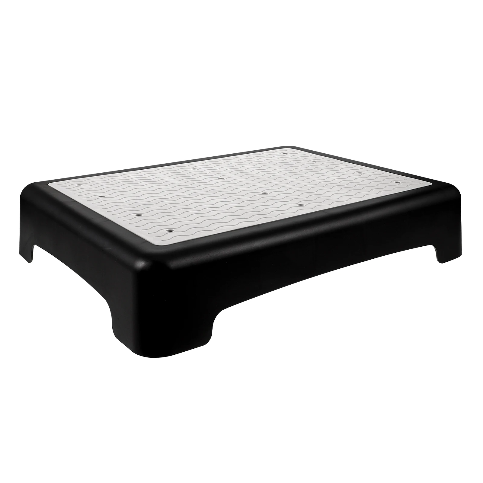 

Anti-slip Step Platform Black Grey Plastic Stool for Elderly Adults Wide Step Ladder Non-slip Design Stackable Bath Home Use