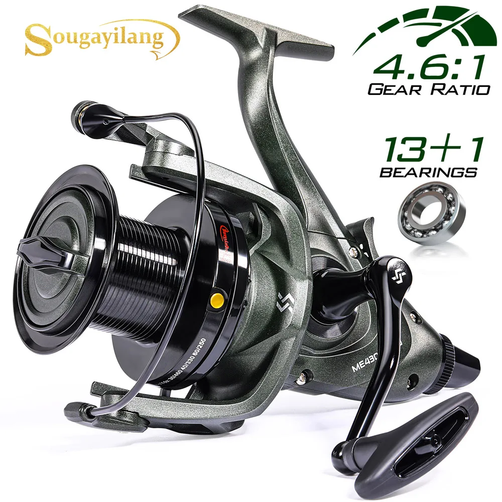 Sougayilang 11000-12000 Spinning Fishing Reel Jigging Trolling Long Shot and Saltwater Surf Big Sea Long-range Fishing Reel