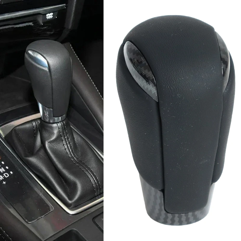 

For Mazda 3 2015-2021 Shift Knob Black And Carbon Fiber Improved Driver Confidence Modern Design Performance Under Conditions