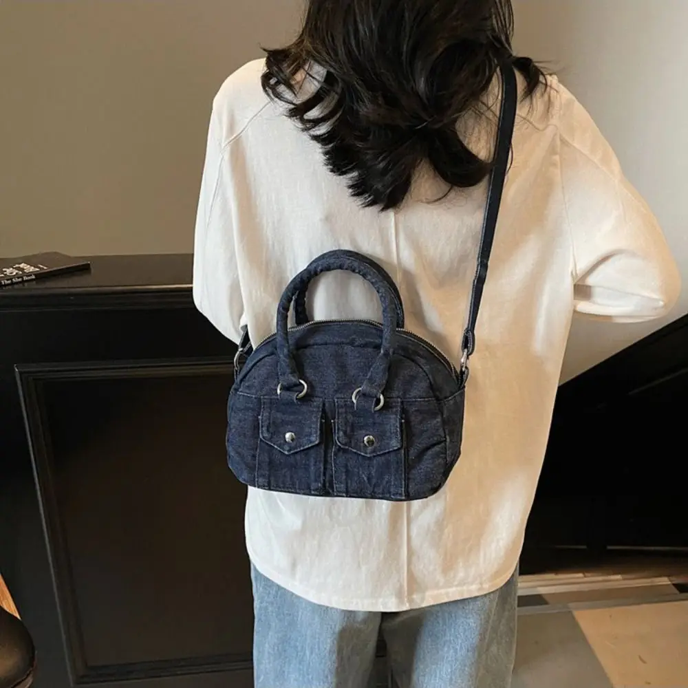 

Fashion Handbag Retro Denim Bag Y2K Underarm Bag Spicy Girl Shoulder Bag Crossbody Bag Armpit Bag Washed Jean Bag Shopping