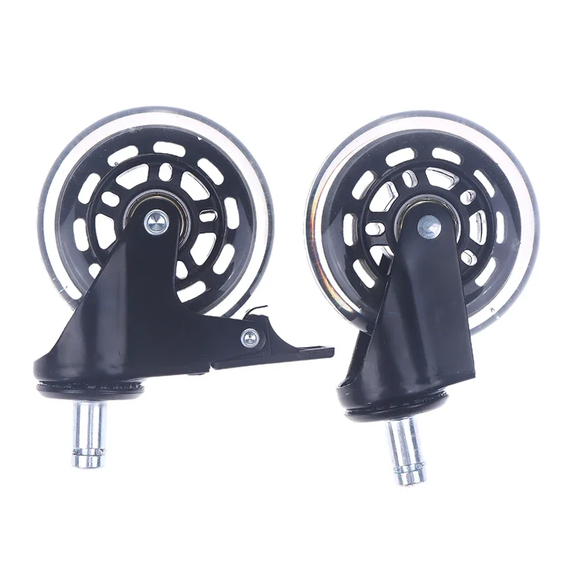 1Pcs 3" Rubber Office Chair Caster Wheels Heavy Duty & Safe For All Floors Including Hardwood Replacement For Desk Floor