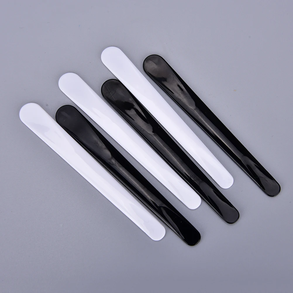 10Pcs Cosmetic Spatula Plastic DIY Facial Mask Mixing Spatulas Spoon Stick Plastic Makeup Tools White Black