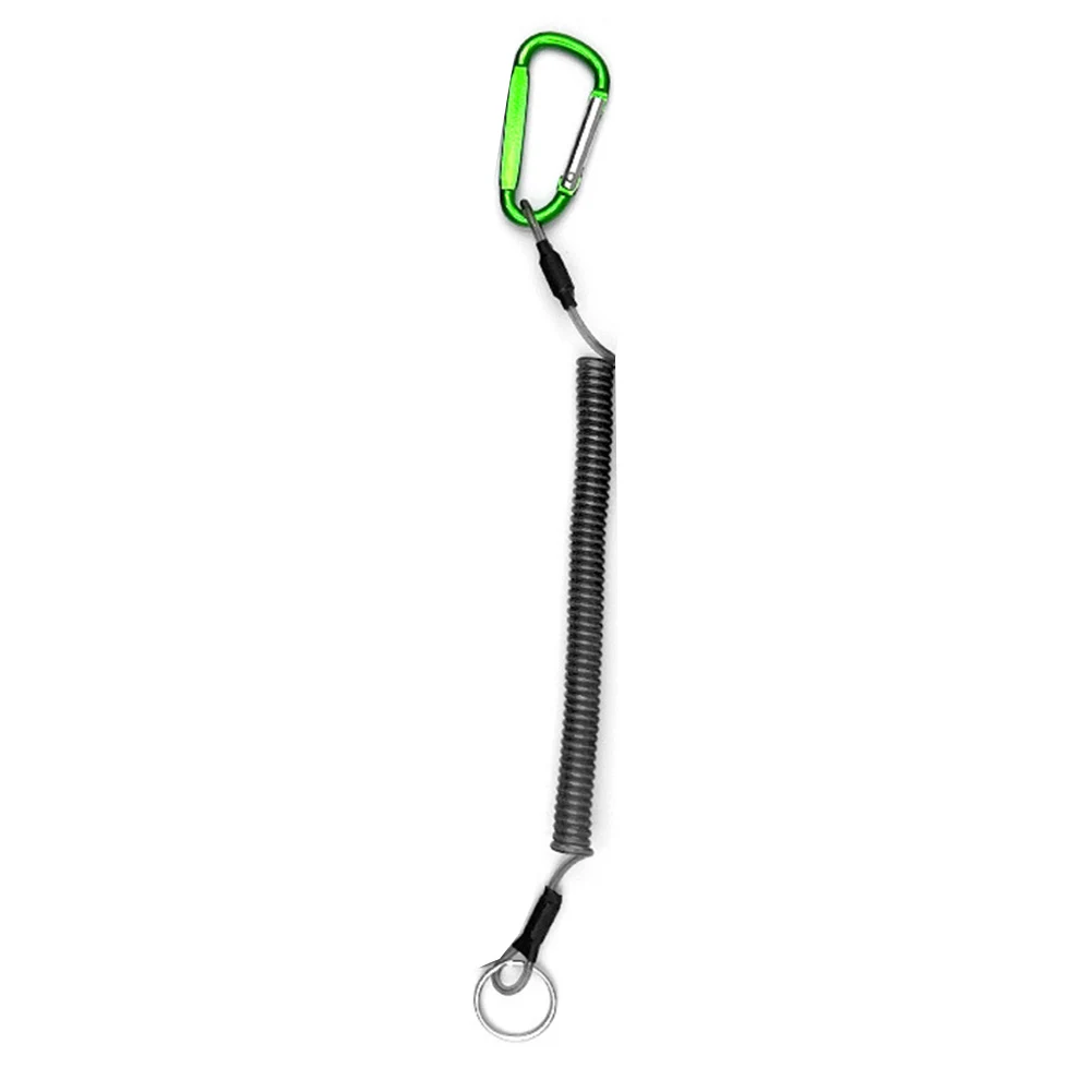 Fishing Missed Rope Anti-Lost Spiral Spring Lure Pliers Lanyard Wire Spring Rope Solid Color Wire Spring Rope Key Chain Tackle