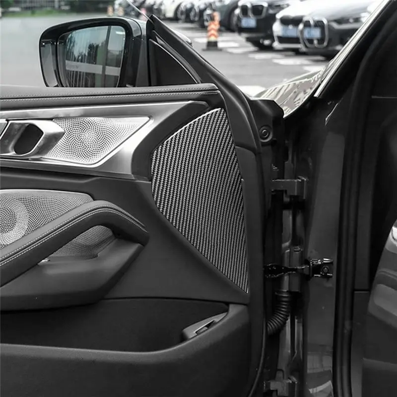 Carbon Fiber For BMW 8 Series G14 G15 G16 2019-2022 Car Door Anti-Collision Buffer Pad Trim Accessories
