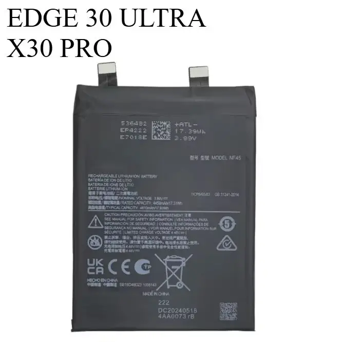 

NF45 Large Capacity Replacement BATTERY for Motorola EDGE 30 ULTRA/X30 PRO Fast Charging Fast Shipping