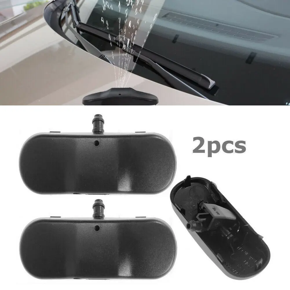 

2Pcs Car Front Windshield Washer Cleaner Water Spray Nozzle For VW CC Jetta Golf MK5 MK6 Passat Caddy