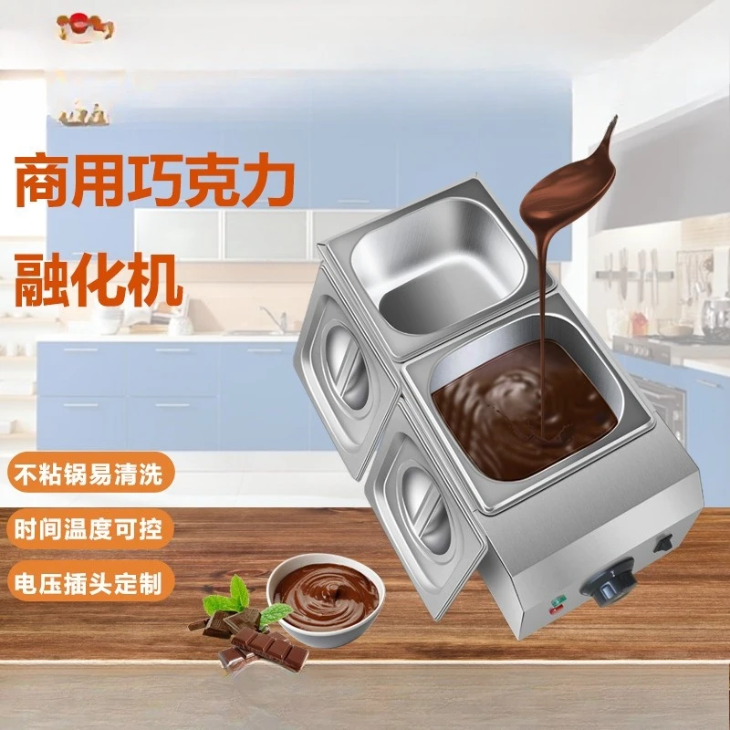 Commercial Chocolate Melter Melting Pot Melting Furnace Double Cylinder Electric Heating and Water Isolation Chocolate Melting