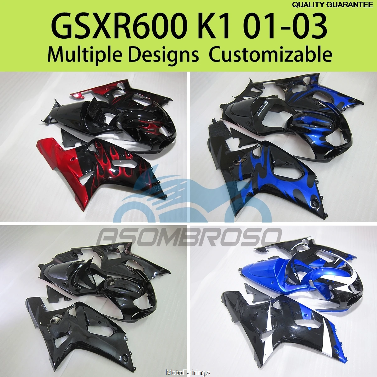 

Motorcycle Fairing Set GSXR 600 750 01 02 03 Fairings Kit Cowling for SUZUKI GSXR600 GSXR750 K1 2001 2002 2003