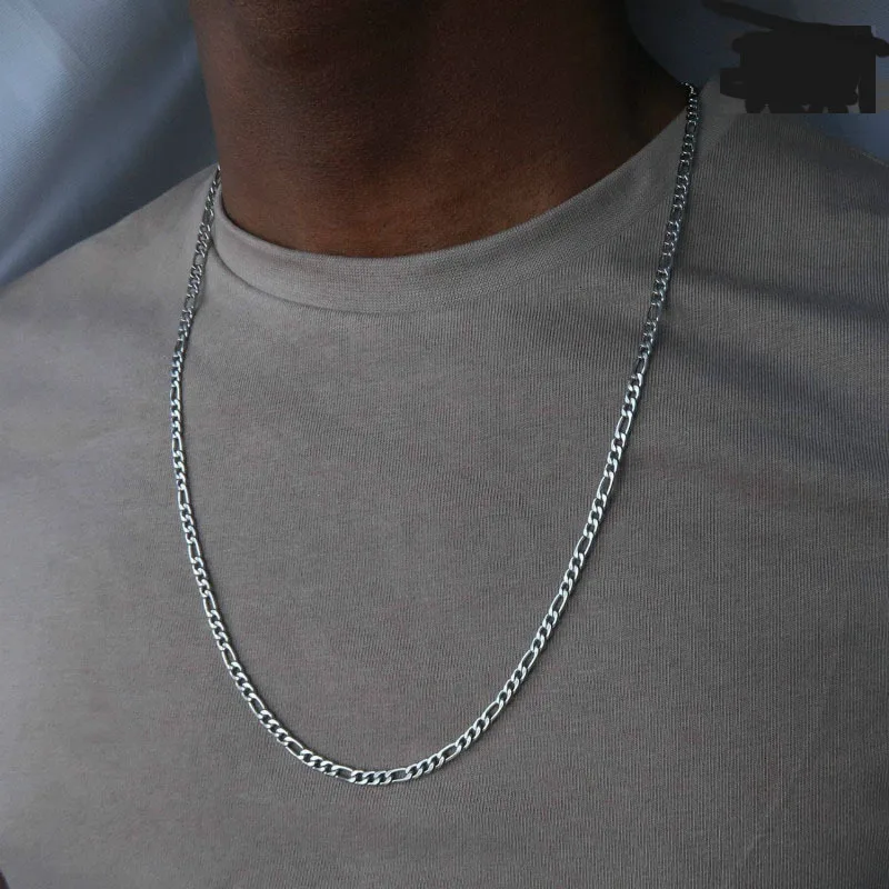 New Classic Men Personality Fashion Plated Gold Necklace Chain Simple Versatile Necklace Jewelry N1424