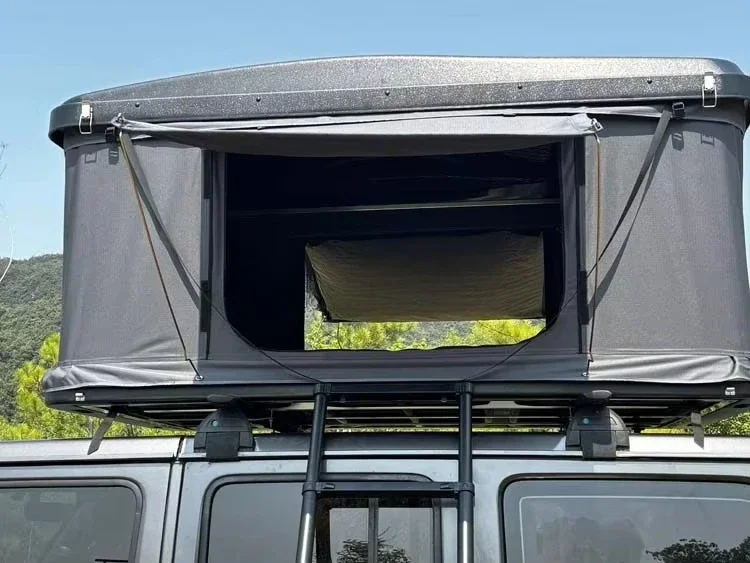 Hard Shell Roof Top Tent 2.1M ABS Universal Straight Car Roof Tent For Off‑Road Outdoor Camping Travel
