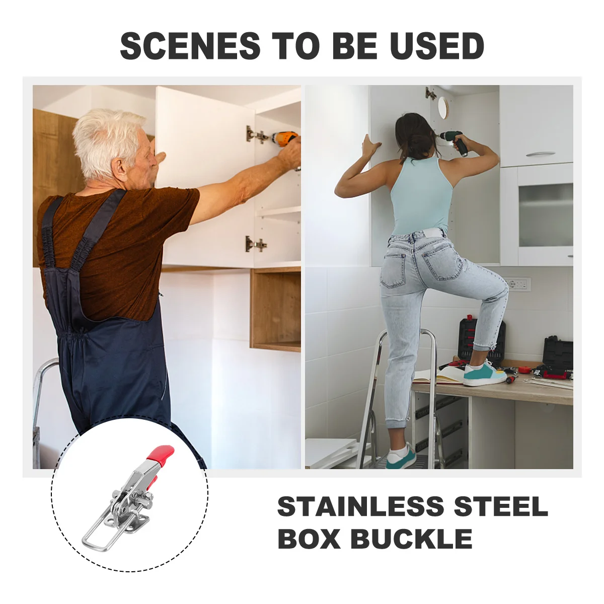 

Stainless Steel Toggle Clamp Side Mount Hold Down Latch Catch for Cabinet Door Box Repair Welding Fixture Hardware