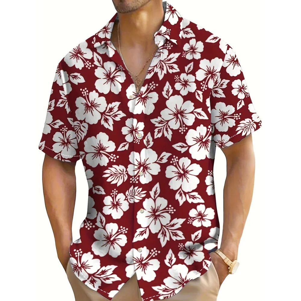 Men's Casual Shirt Hawaiian Shirt Men Summer 3d Print Casual Short Sleeved Shirt For Men Clothing Breathable Shirts