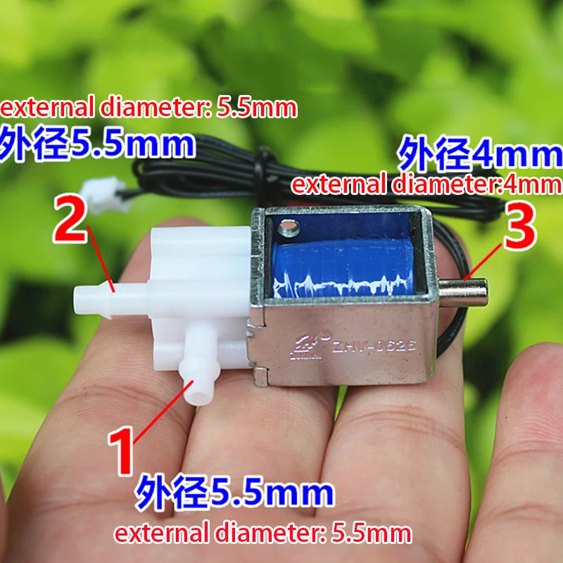 

Micro DC 24V 2-Position 3-Way Electric Solenoid Valve Small Electromagnetic Water Valve Flow Control Air Valve