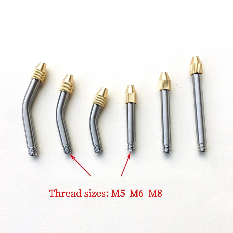 M5 M6 M8 Stainless Steel Double End Thread Cooling Pipe With Copper Lock Nut Swivel Nozzle for CNC Lathe Turret Tool Holder