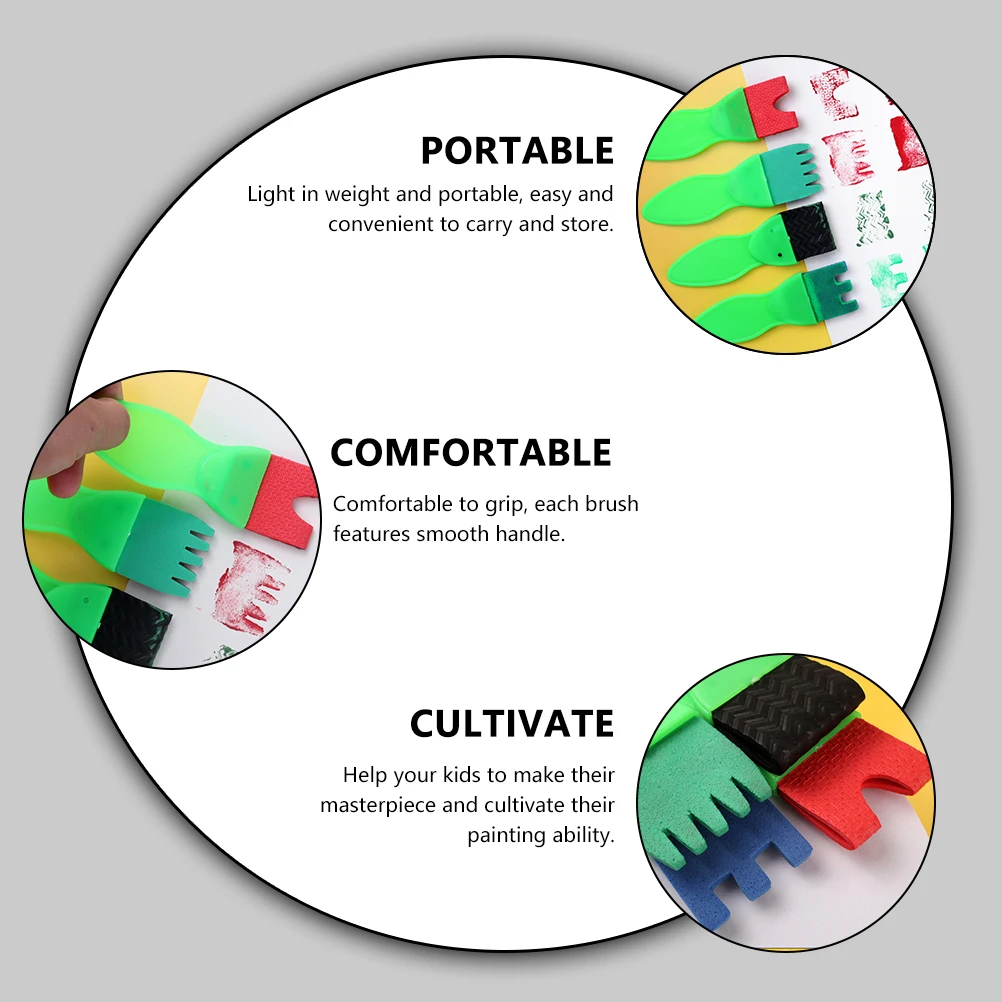 مجموعة فرش رسم مكونة من 8 قطع بمقبض ناعم وخفيف الوزن وألوان مائية وفن زيتي يمكنك صنعه بنفسك أداة رسم العبث للطلاب #2