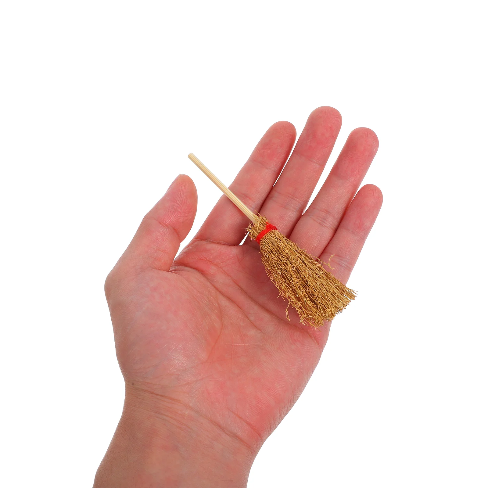 Mini balai en bois simulé pour la maison, accessoires de décoration, maison de jeu, miniatures, bureau, 50 pièces