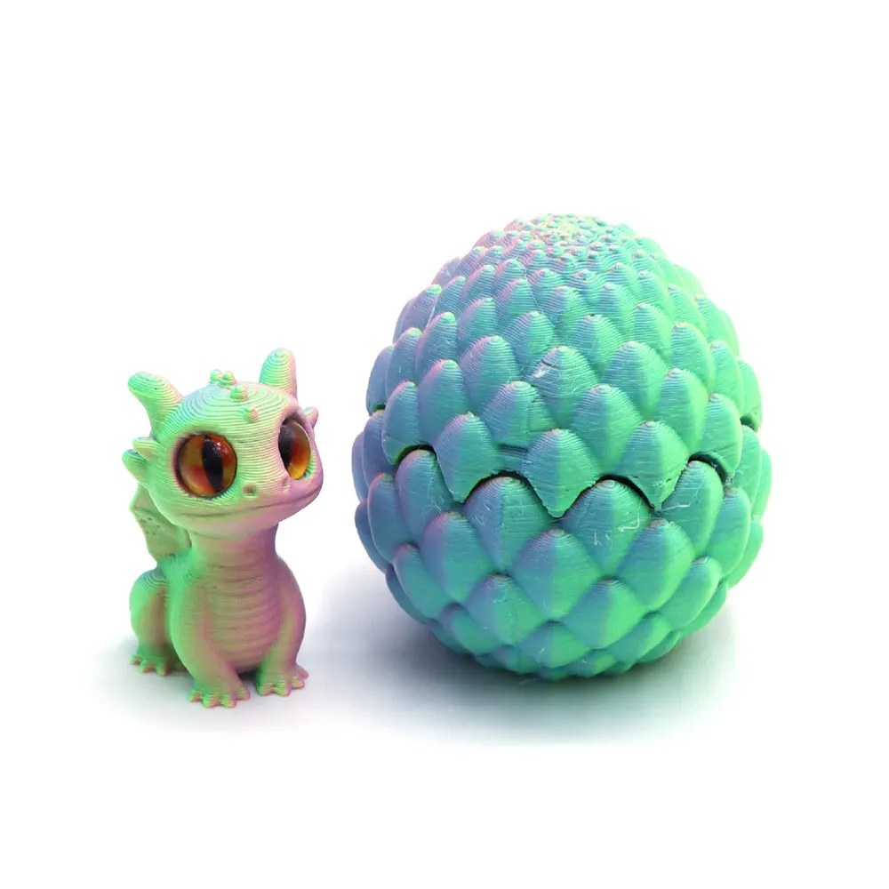 ألعاب مطبوعة ثلاثية الأبعاد تمثال بيضة التنين الفني صغير تفقيس التنين الشكل ديكور المنزل الحديث مصغرة مكتب ديكور عيد الميلاد #5