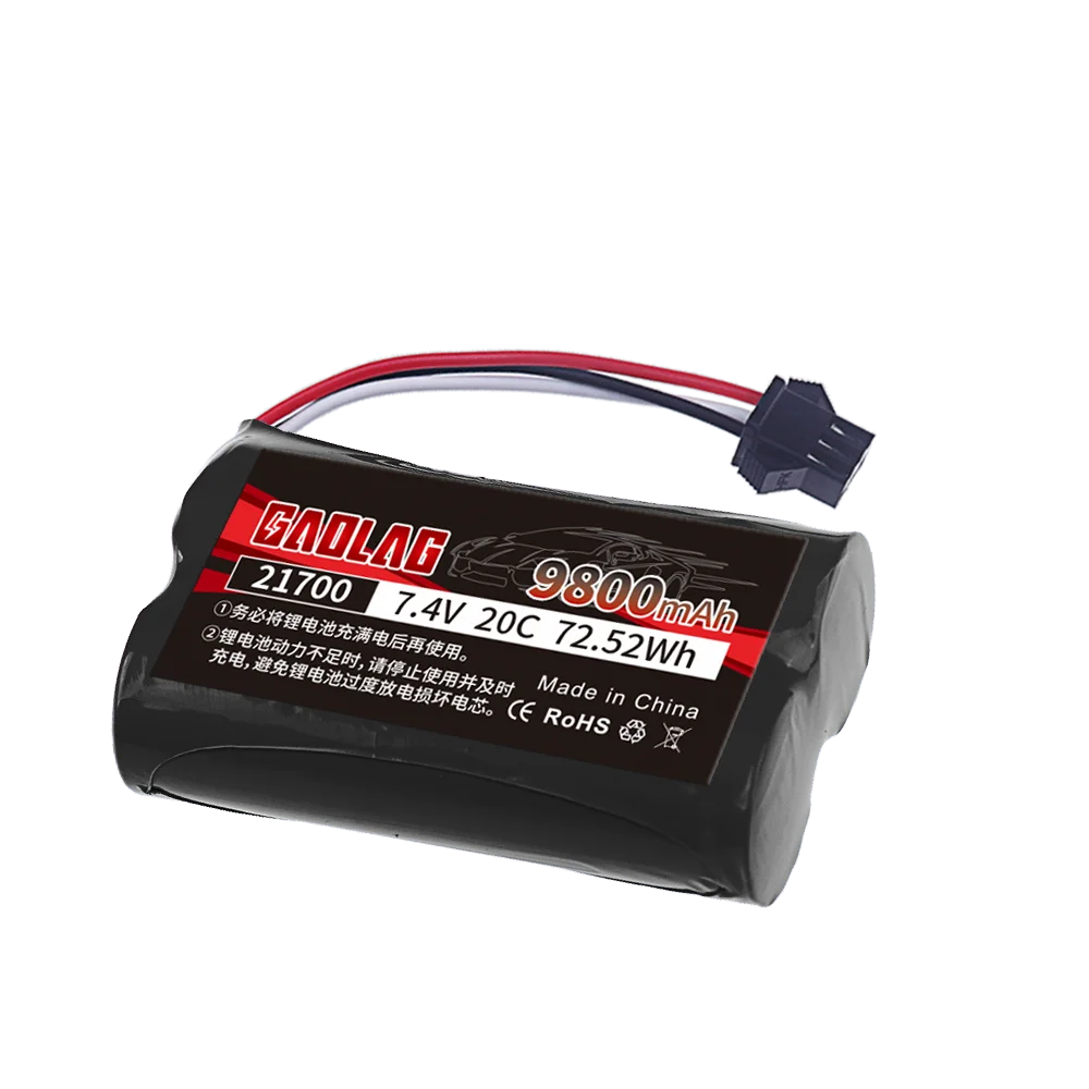 21700 7.4V 9800mAh Battery For MN82 MN128 MN78 LC79 MN91 MN45 MN99 MN96 RC Cars Spare Parts Accessories 7.4V 2S Lithium battery