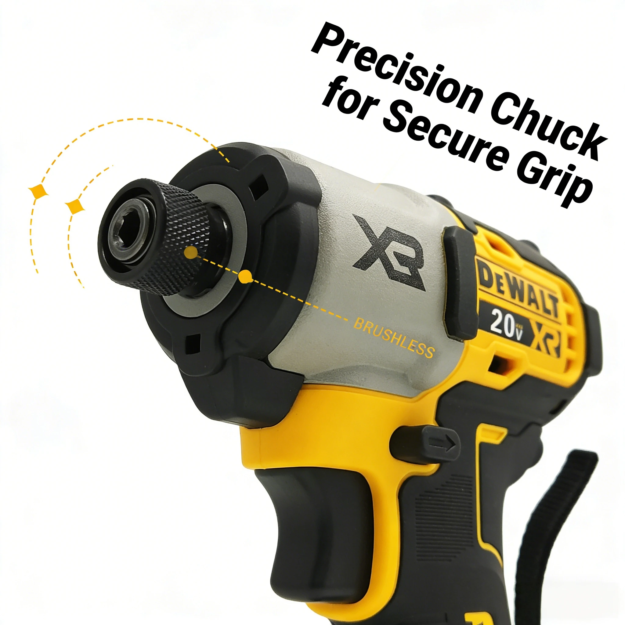 

Аккумуляторный ударный шуруповерт DEWALT DCD845 20V, профессиональный инструмент для работы с металлом и деревом (без аккумулятора)