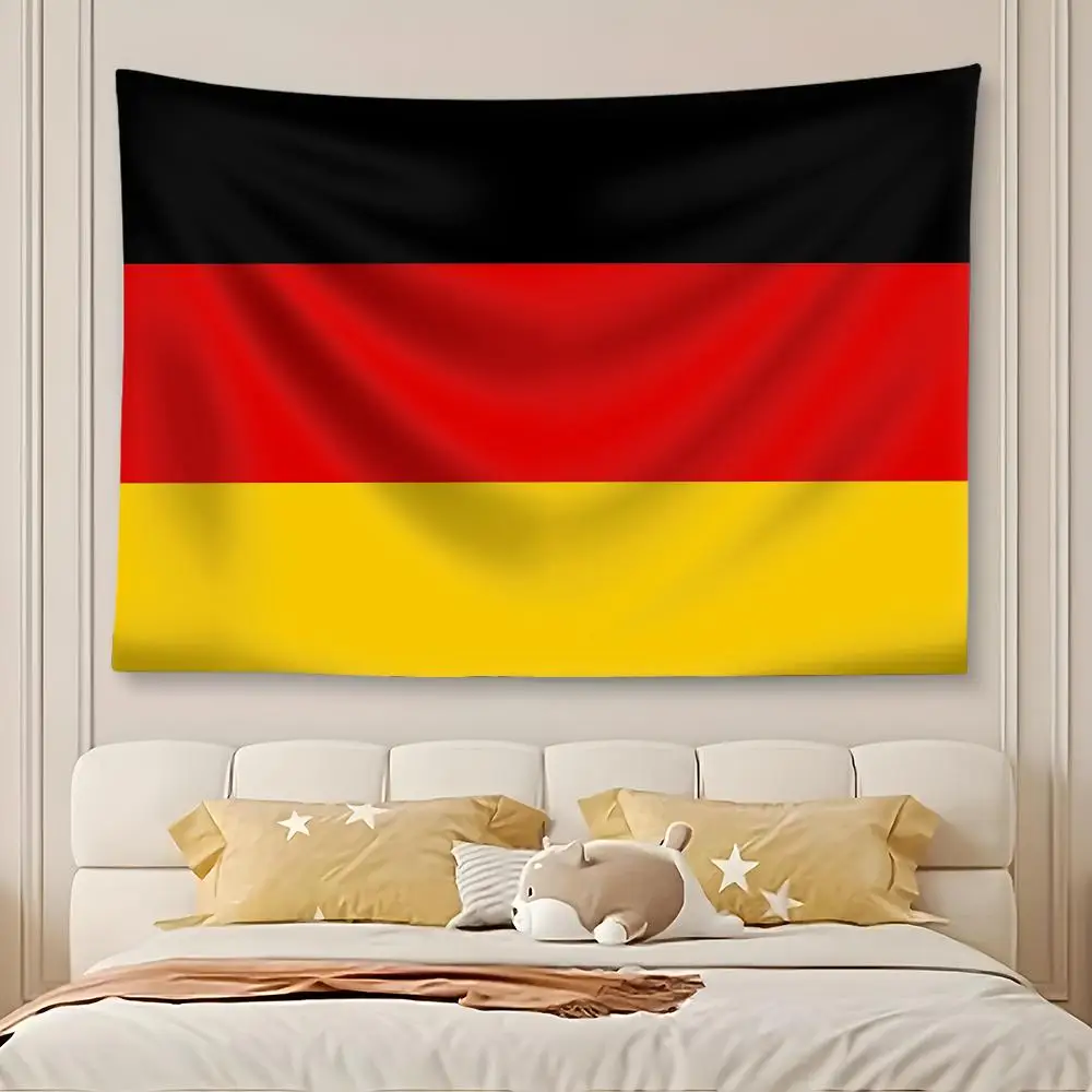 Germany Flag Tapestry Custom Home Living Room Bedroom wall decor Wallpaper Backdrop Cloth With Clips