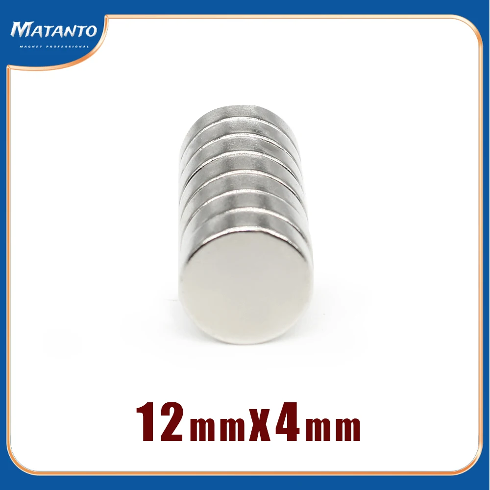 

5/10/20/50/100PCS 12x4 mm Disc Rare Earth Neodymium Magnet 12x4mm Round Permanent NdFeB Magnets Strong 12*4 mm