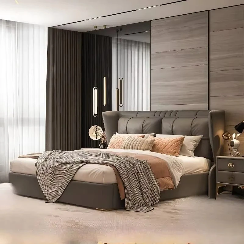 

Comforter Bedrooms Double Bed Frame Luxury Modern Bedframe Full Size Bed Frames Living Room Storage Lit 2 Personnes Furniture