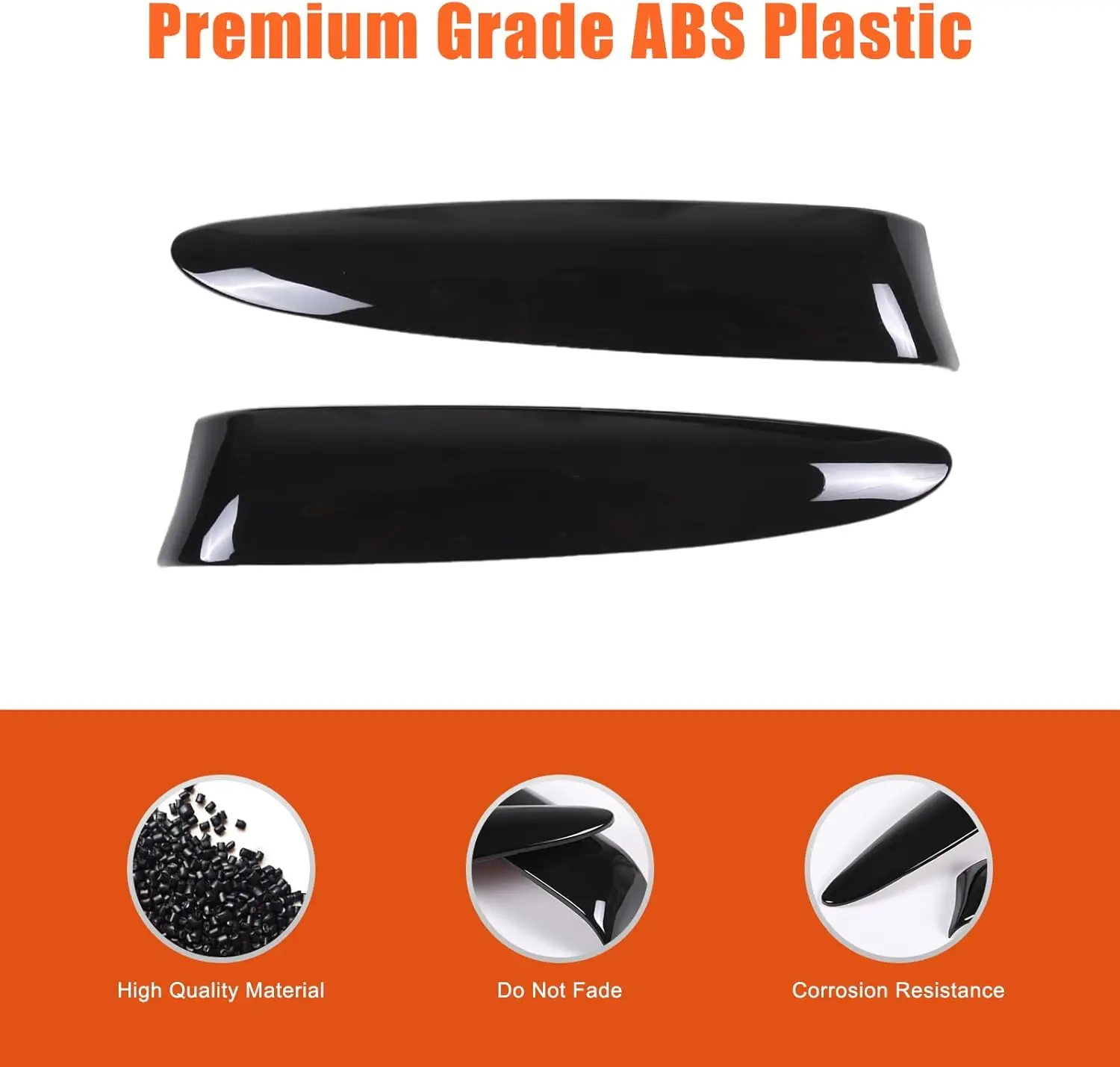 Tira de cubierta lateral de parachoques delantero de coche ABS, 2 uds., para Fiat 500 2016-2025, cubiertas de parrilla delantera, insertos de rejilla central, embellecedor de cubierta