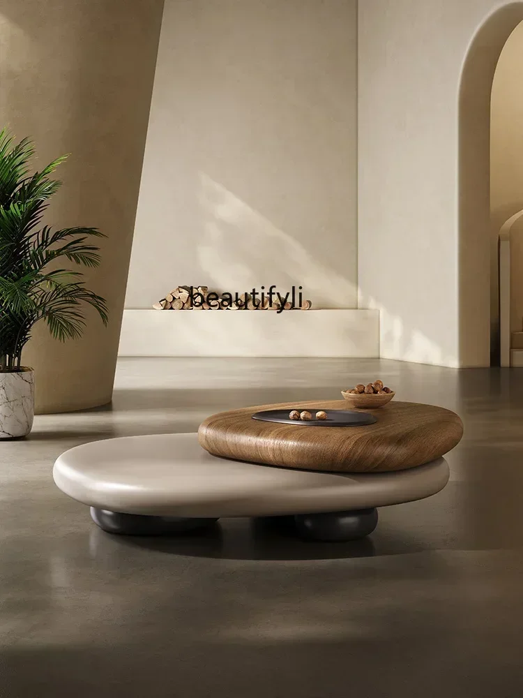 

Rotating coffee table Nordic minimalist creative size apartment Italian style