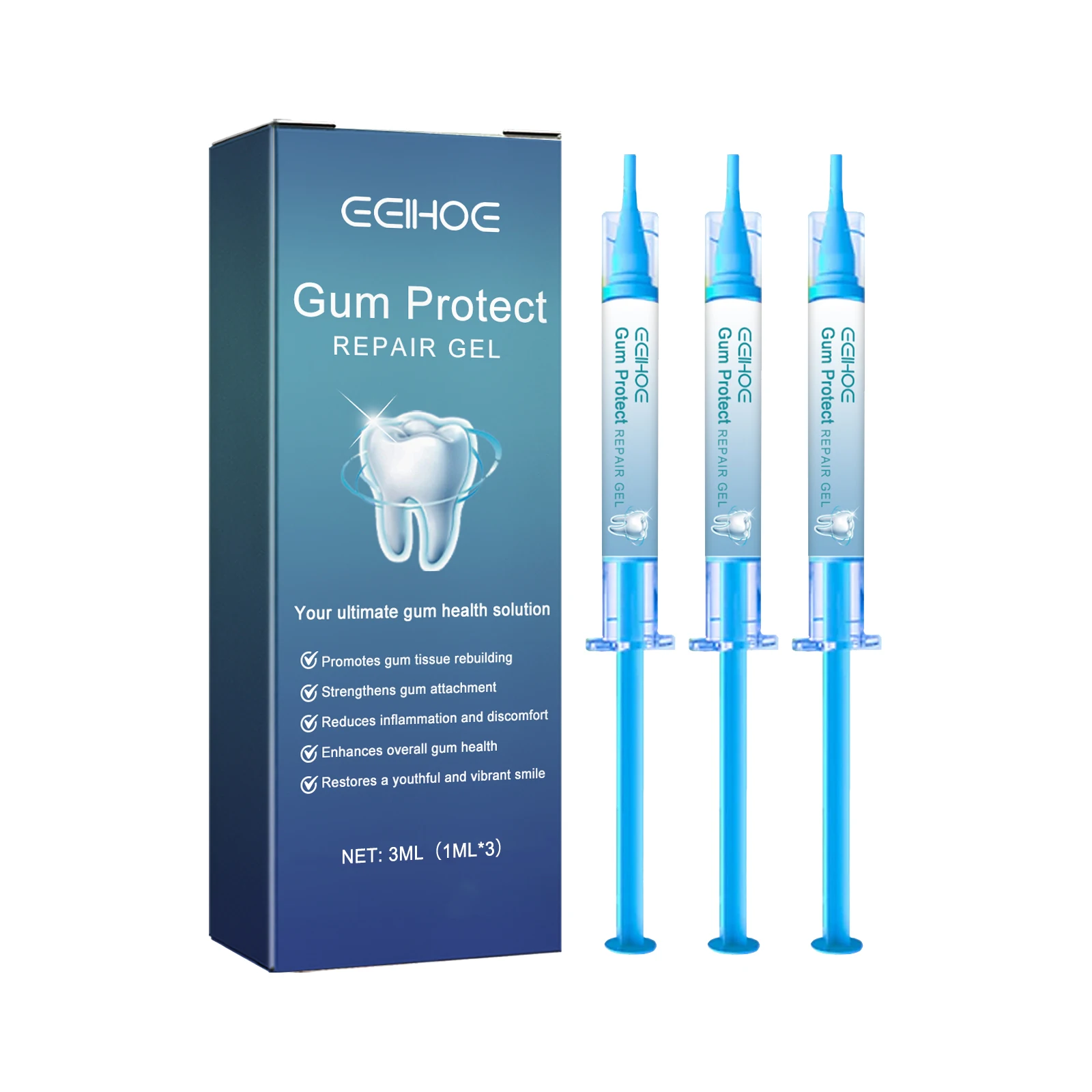 EELHOE Gum Protect Repair Gel Deep Cleaning Teeth Dirt Care Gums Fresh Breath Anti Cavity Plaque Tartar Daily Oral Care Gel