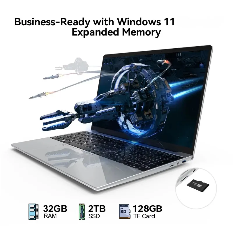 15.6 Inch Speedy Laptop Intel Core I9‑10980HK 16GB RAM 1TB/2TB SSD Fingerprint Unlock Windows 11 Gaming Notebook