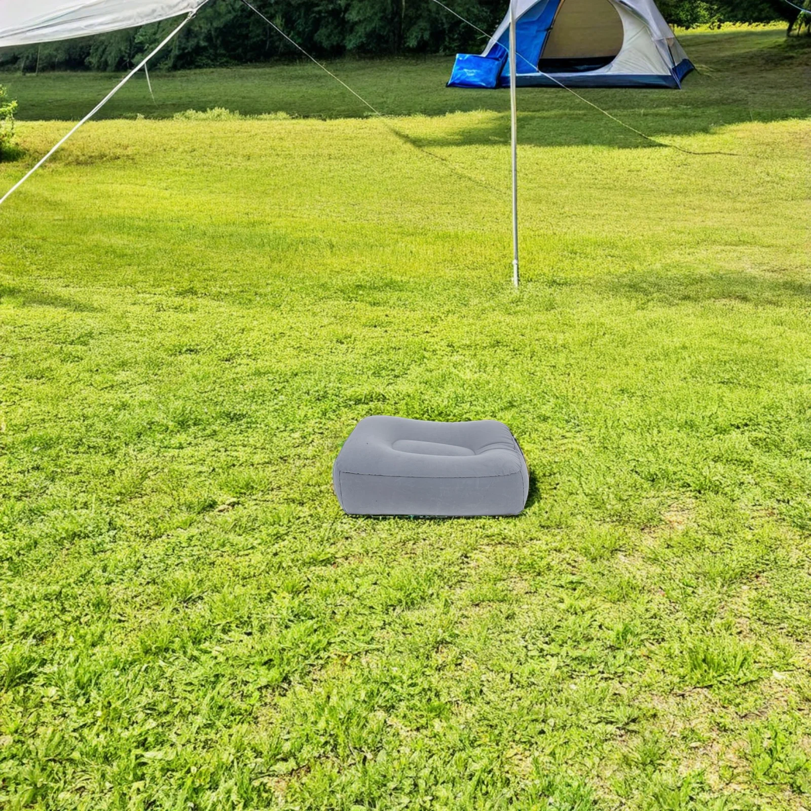 Repose-pieds gonflable en Pvc, 2 pièces, coussin floqué, repose-pieds de voyage pour avion, voiture, bureau, Support Portable, Circulation de santé