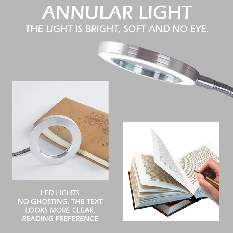 Desk Lamp USB Rechargeable Table Lamp with Clip Bed Reading Book Night Light LED Desk Lamp Table Eye Protection Lamp