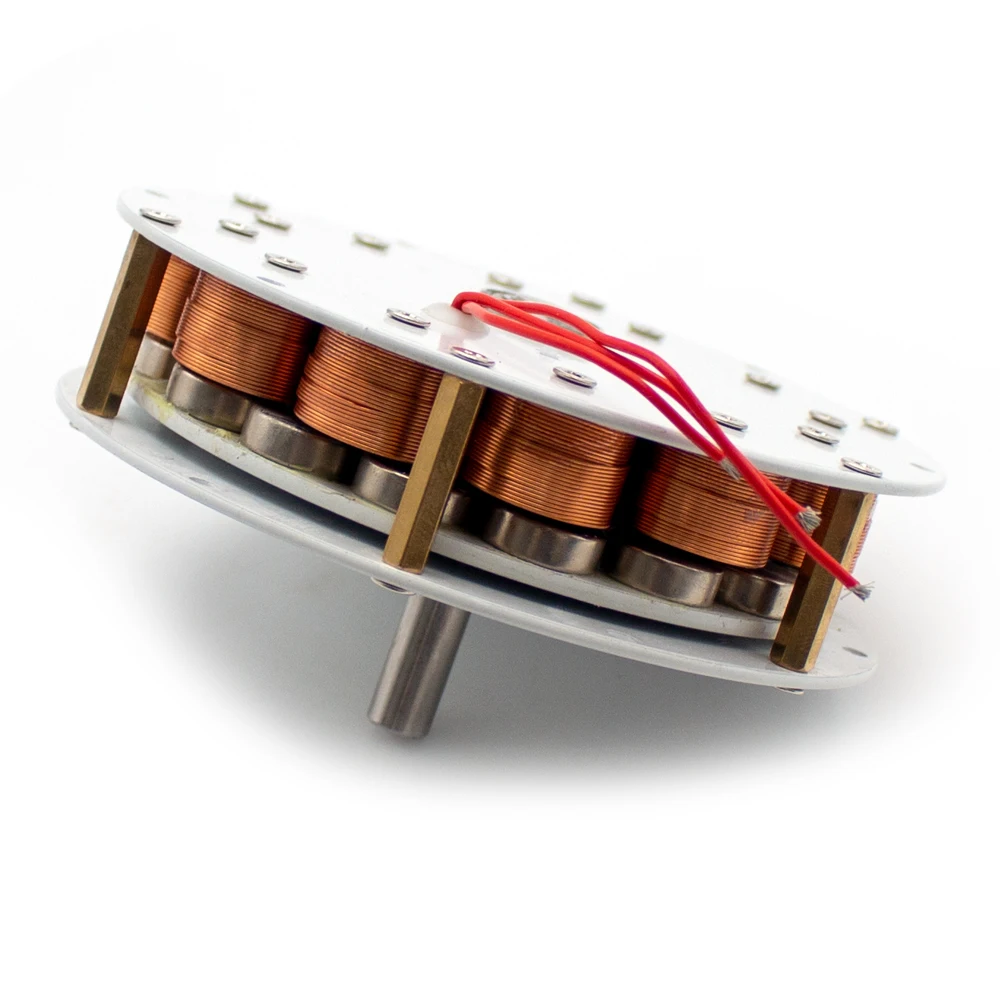 104x2 5MM Mini dysk Generator żelazny rdzeń Generator silny magnetyczny niska prędkość wielobiegunowy trójfazowy Generator prądu zmiennego Max 100W 100V 6A